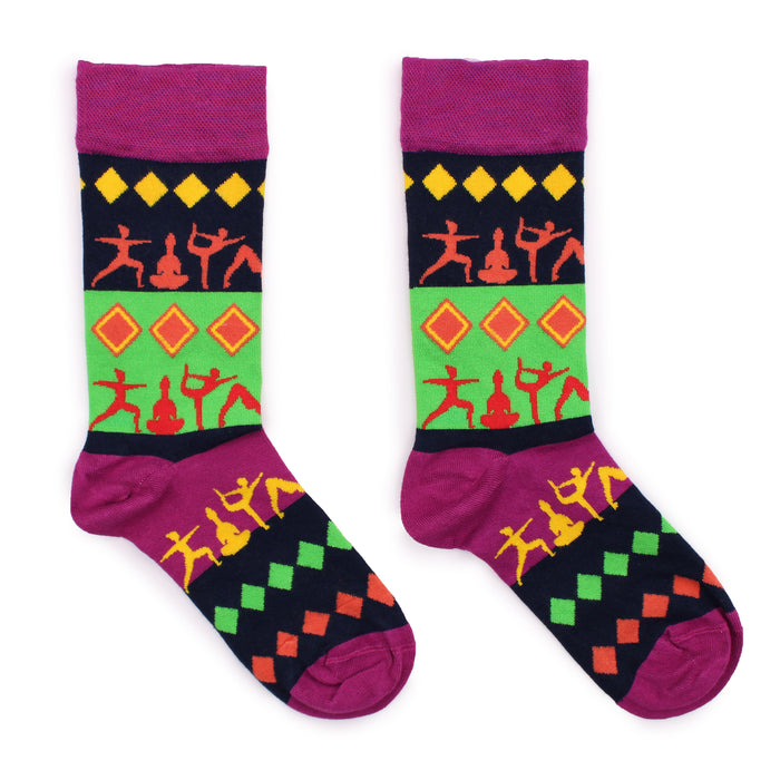 Yoga Poses Bamboo Socks