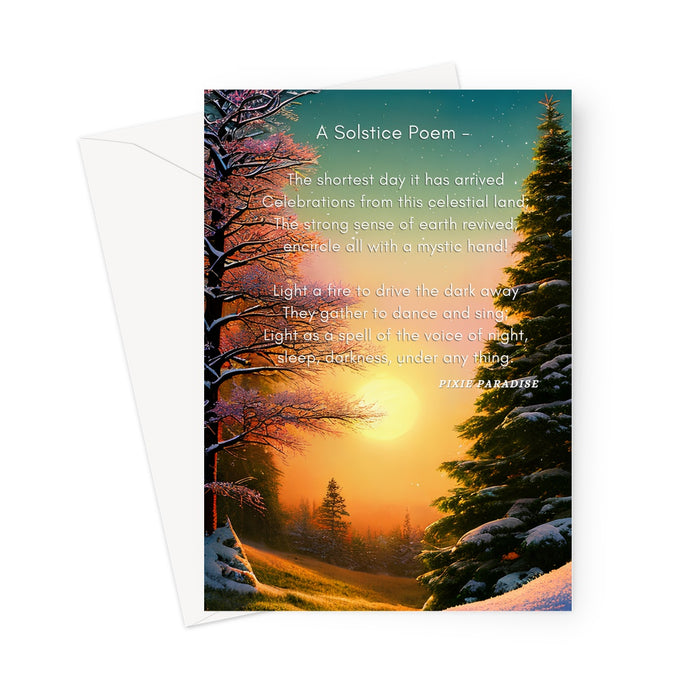 A Solstice Poem by Pixie Paradise Greeting Card