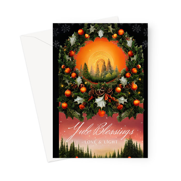 Merry Yultide Solstice Wishes Greeting Card