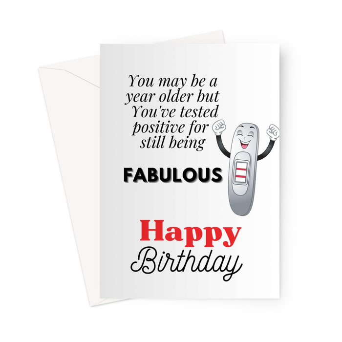 Tested Positive - Happy Birthday Greeting Card