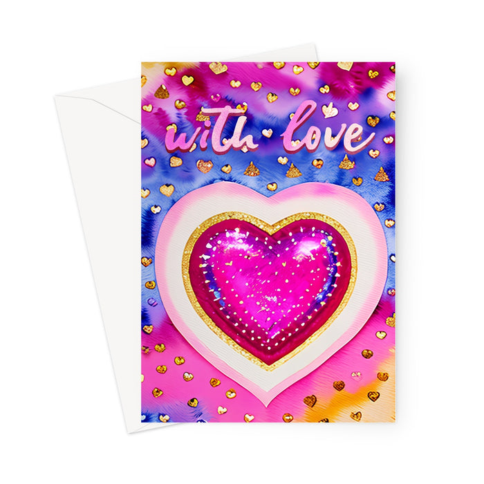 Hearts With Love - Blank Greeting Card