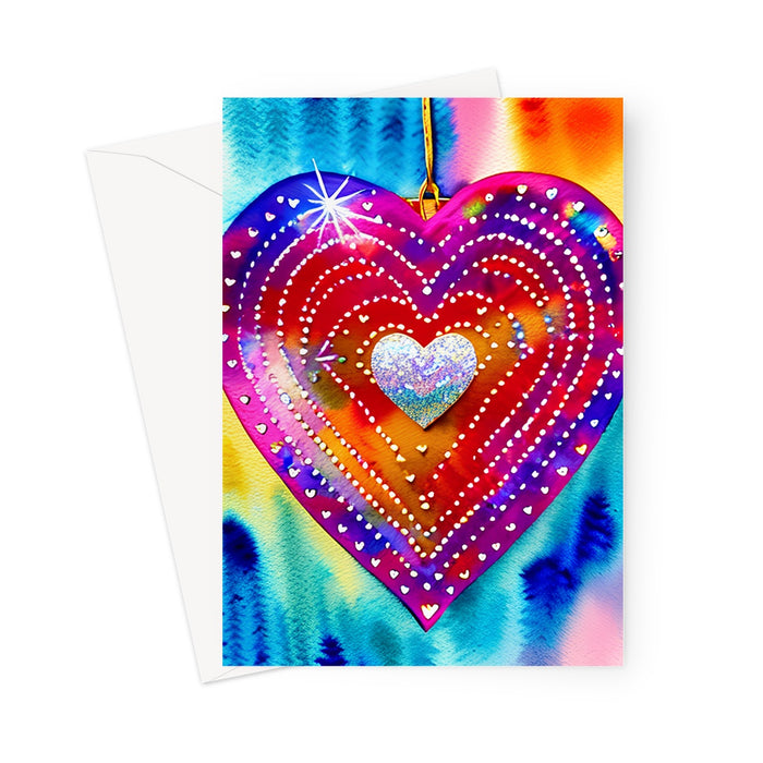 Ex Voto Heart Art Card -  Blank Greeting Card