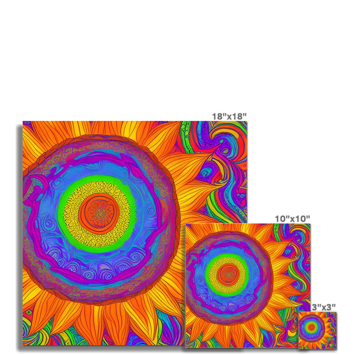 Psychedelic Sunflower C-Type Print