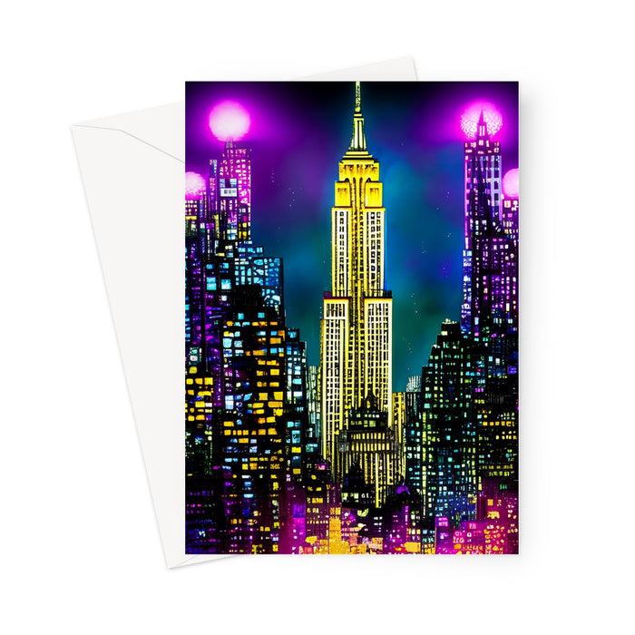 New York City Gothic Up Close -  Blank Greeting Card
