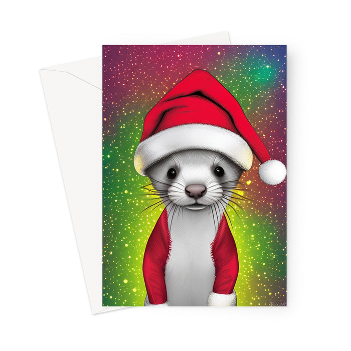 Santa Ferret - Christmas Card Greeting Card