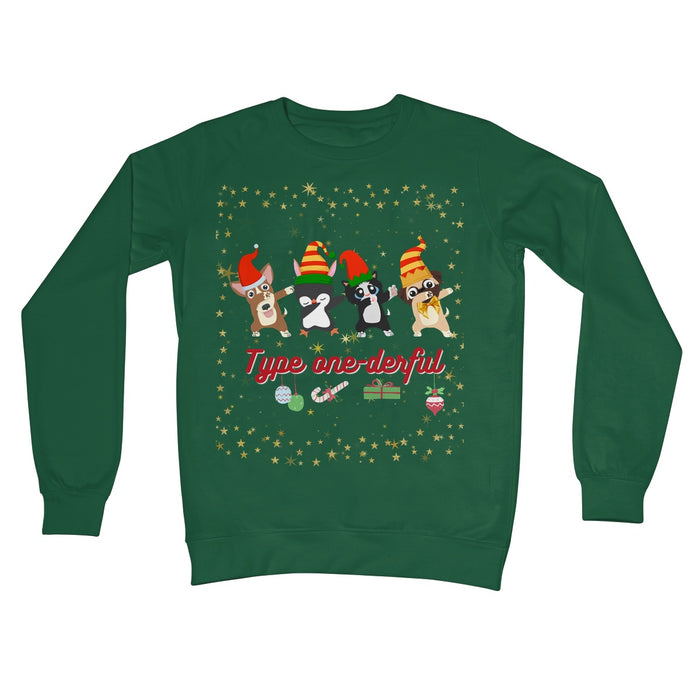 Type One-Derful - Christmas Dab Crew Neck Sweatshirt