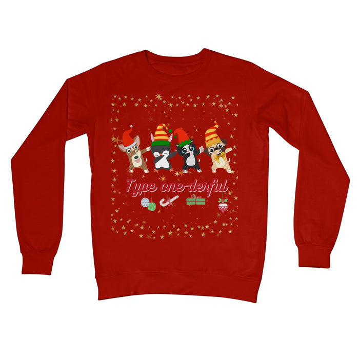 Type One-Derful - Christmas Dab Crew Neck Sweatshirt