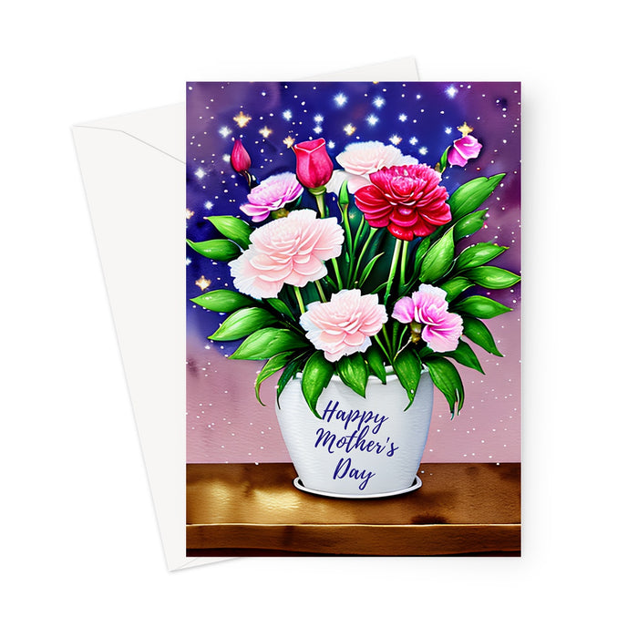 Happy Mother's Day - Bouquet Carnations Greeting Card