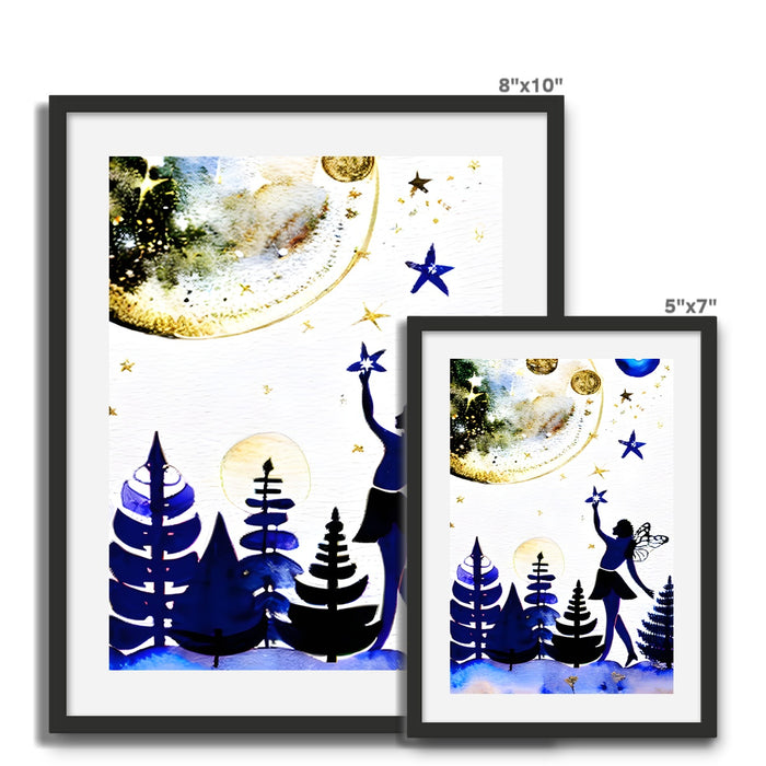 Pixie in the Moonlight Framed Photo Tile