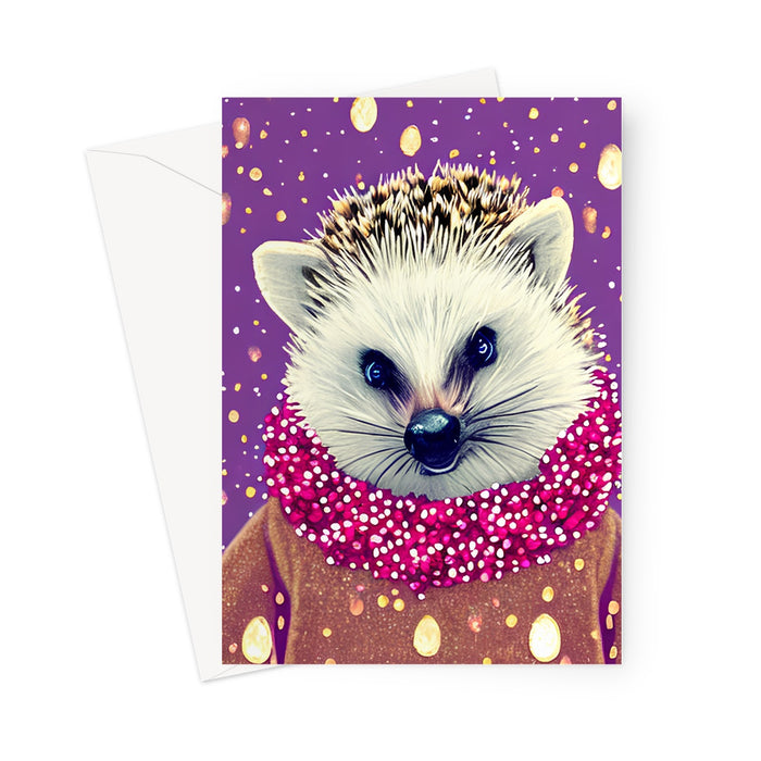 Mr Hedgehog's Christmas Jumper Day Greeting Card