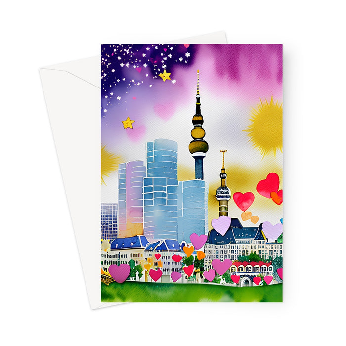 Berlin - Germany - Love - Blank Greeting Card