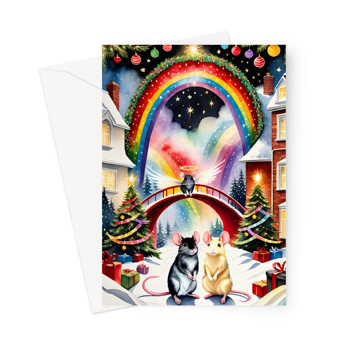 Happy Christmas from the rainbow bridge Greeting Card