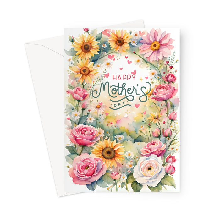 Happy Mother's Day Beautiful Flowers For a beautiful mum Greeting Card