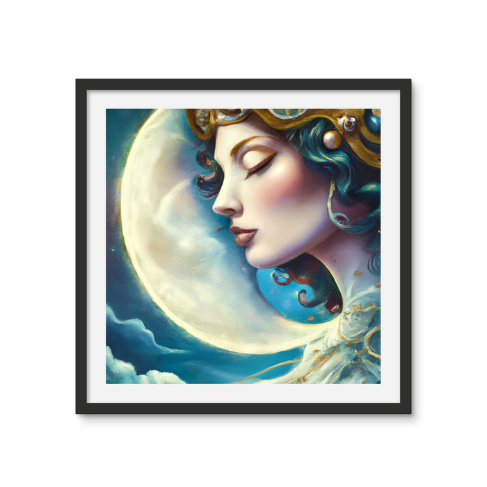 Moon Goddess Framed Photo Tile