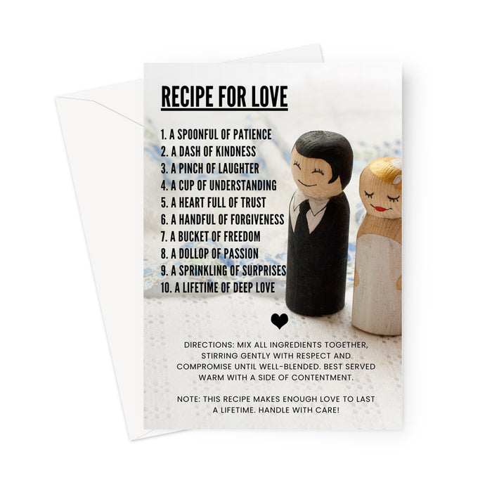 Successful Marriage Wedding Recipe Greeting Card