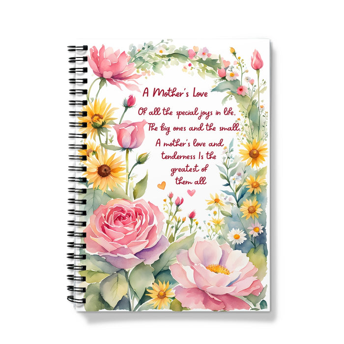 A Mother's Love Poem and Mother's Day Card/ Birthday / Thank You  Notebook