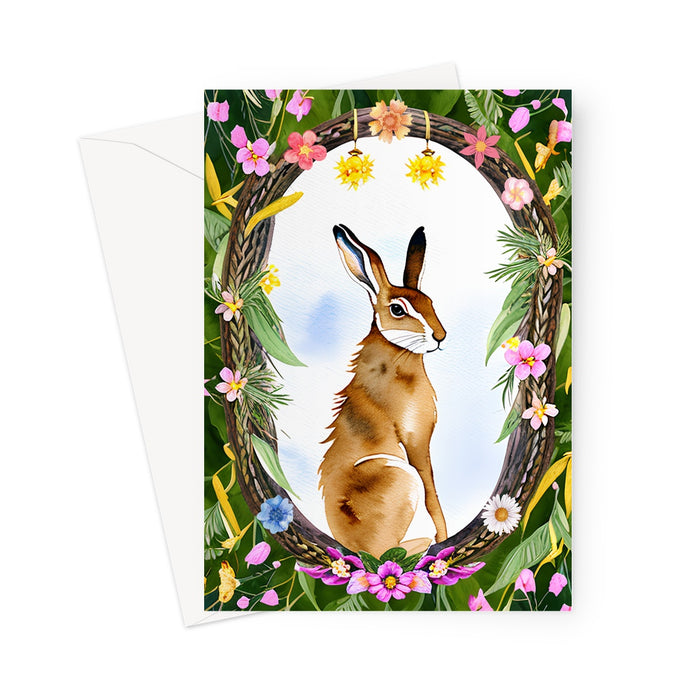 Handsome Spring Hare Greeting Card