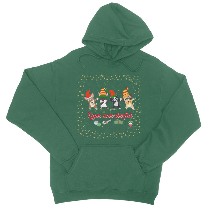 Type One-Derful Diabetes - Christmas Dab College Hoodie