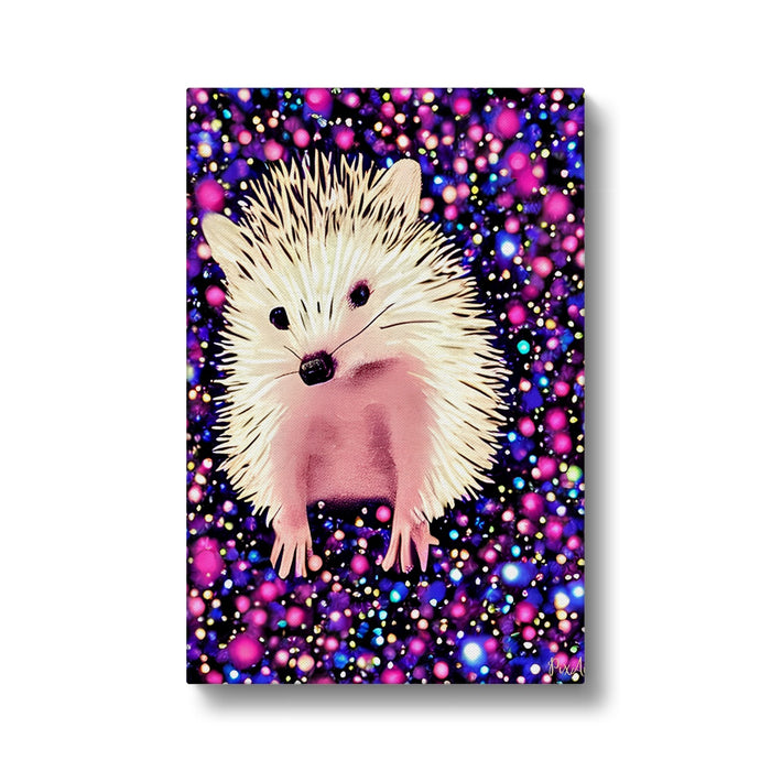 Bokeh Hedgehog Eco Canvas