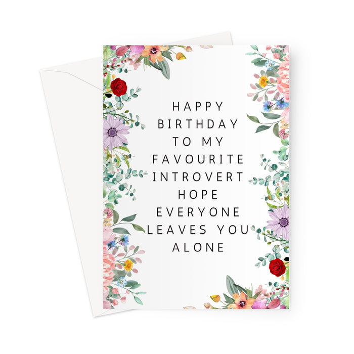 Favourite Introvert Birthday - Greeting Card