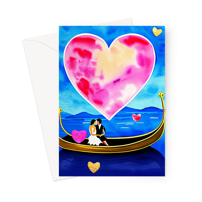 Gondola Love Card - Blank Greeting Card