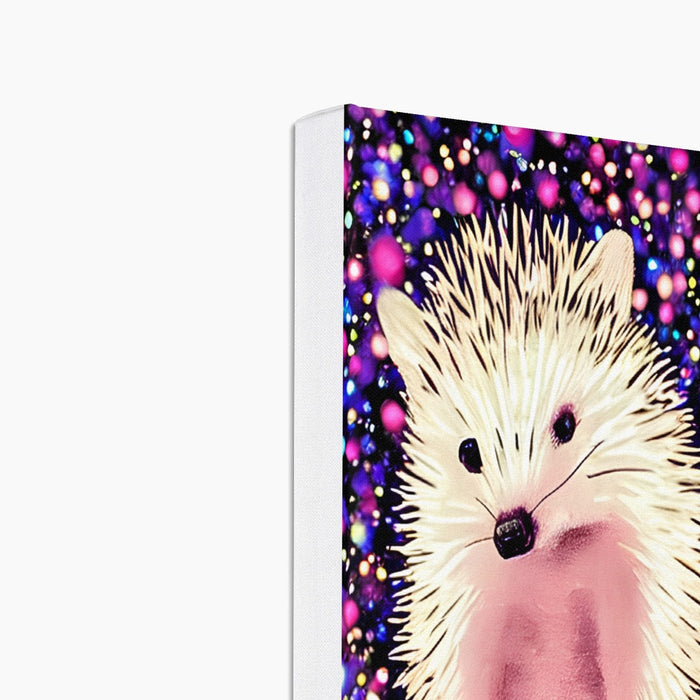 Bokeh Hedgehog Eco Canvas