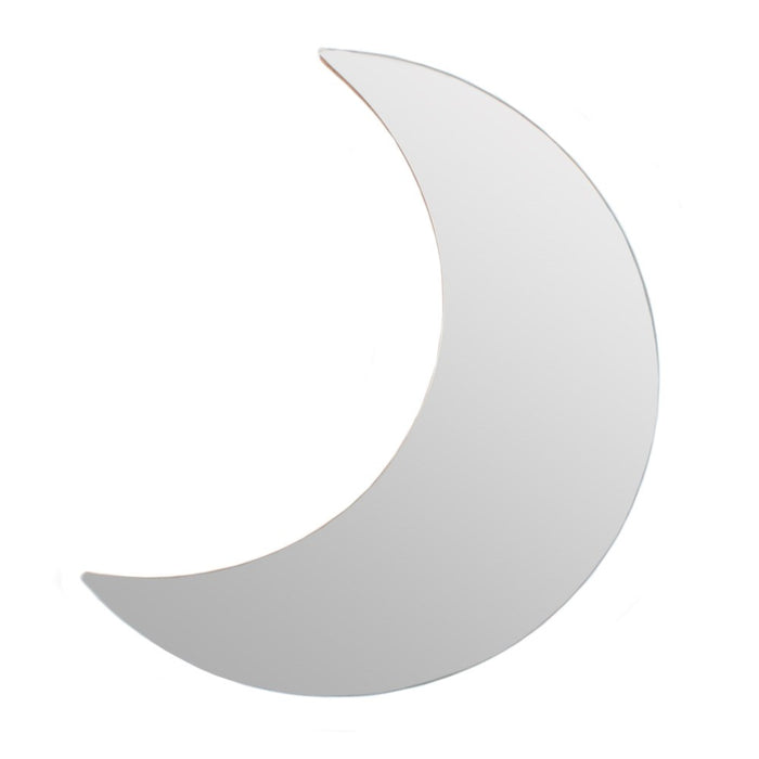 Celestial crescent moon-shaped mirror