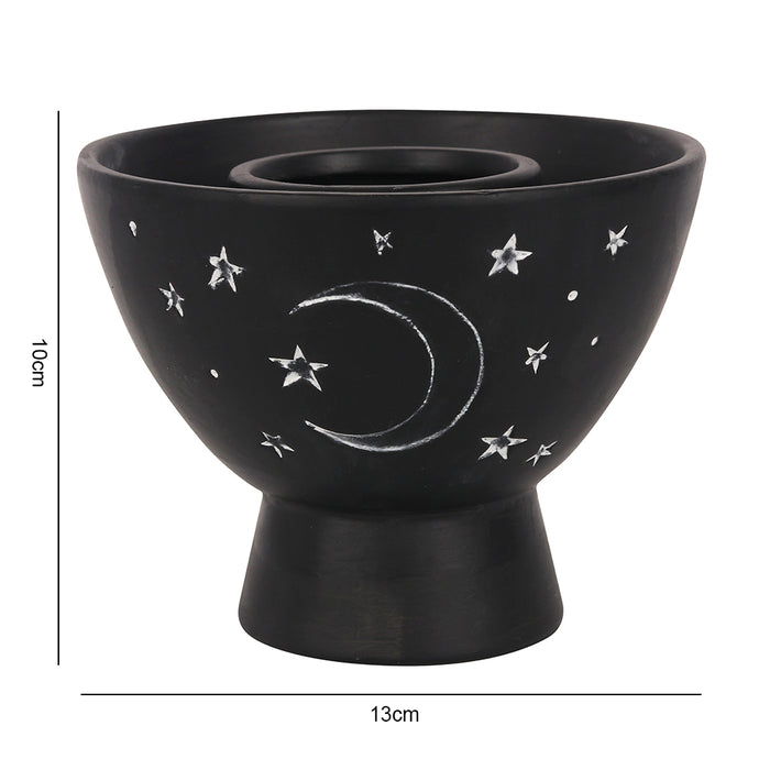 Crescent Moon and Stars Smudge Bowl