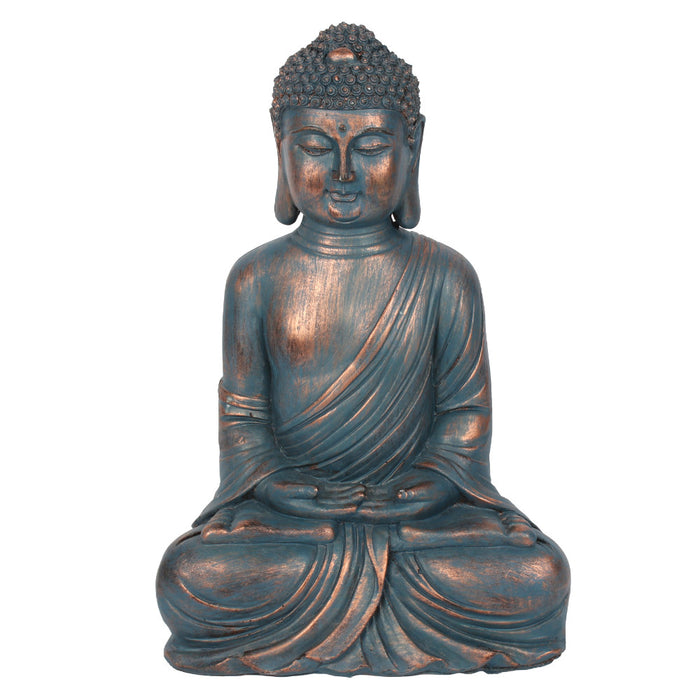 Small Blue Hands in Lap Sitting Buddha
