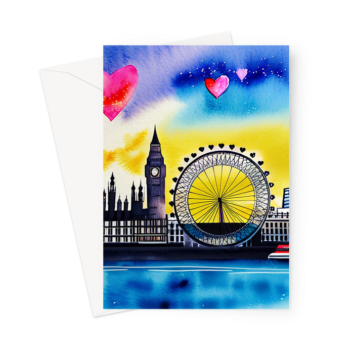 London Love Is All Around - Blank Greeting Card