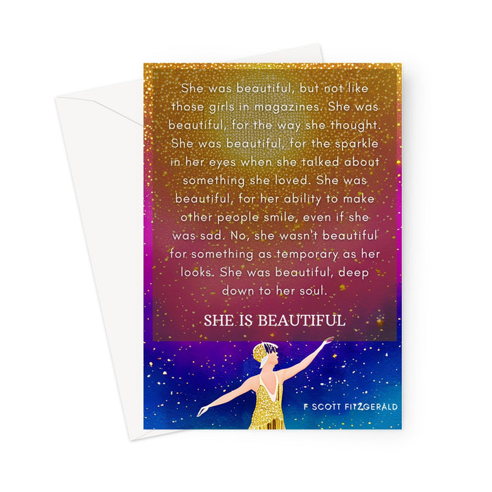 She Is Beautiful - S Fitzgerald  Greeting Card