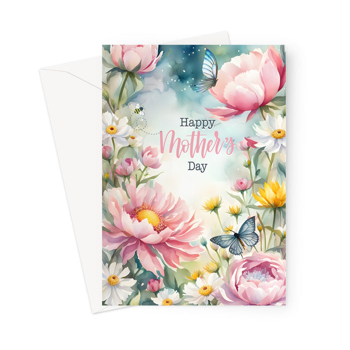 Happy Mother's Day Pastel Watercolour Greeting card Flowers Greeting Card