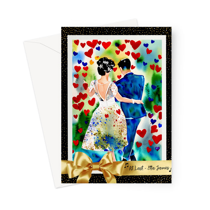 'At Last' 1950's Dancing Couple  Greeting Card