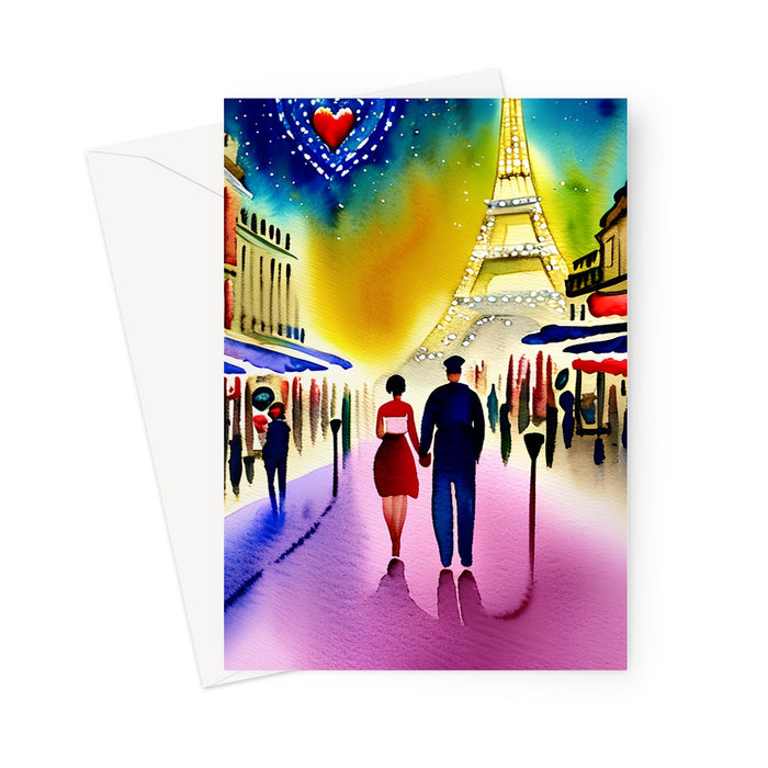 Love In Paris Greeting Card