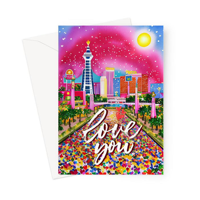 Vegas I Love You - Blank Greeting Card