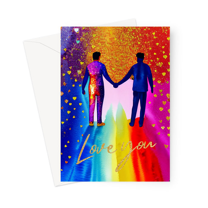 Love You - Valentine - Blank Greeting Card