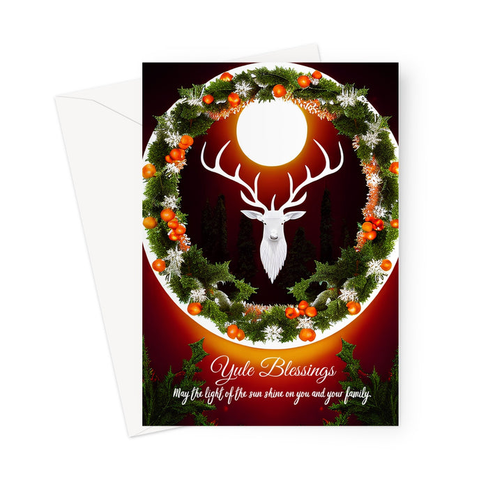 Winter Forest Yule Blessings Greeting Card