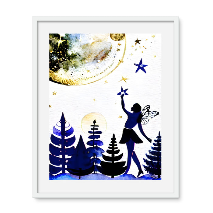 Pixie in the Moonlight Framed Photo Tile