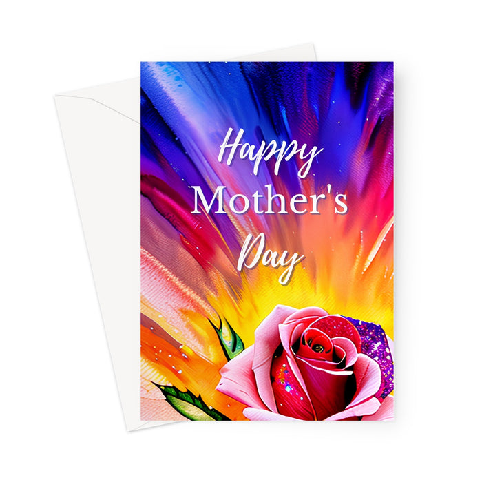 Pink Rose - Happy Mother's Day Greeting Card