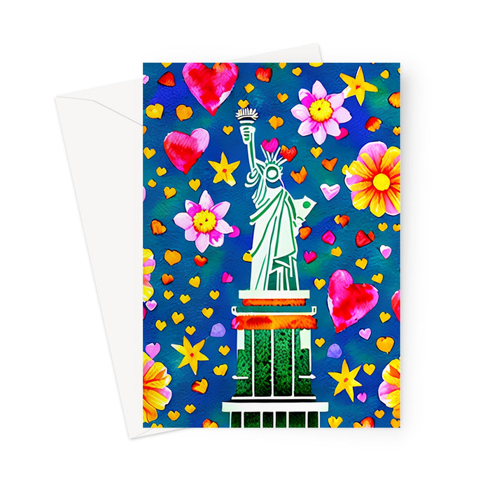 New York Statue Of Liberty - Blank Greeting Card