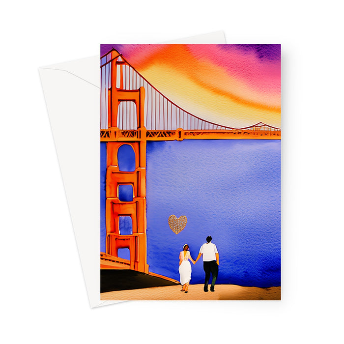 Love Overlooking The Bay - San Fransisco Greeting Card