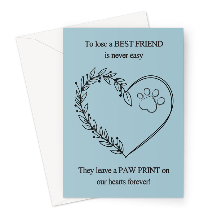 Pet Sympathy Card - Best Friend Bereavement Card