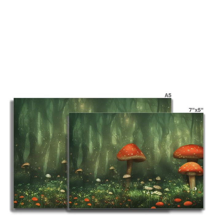 Mushroom Forest Wall Art Poster