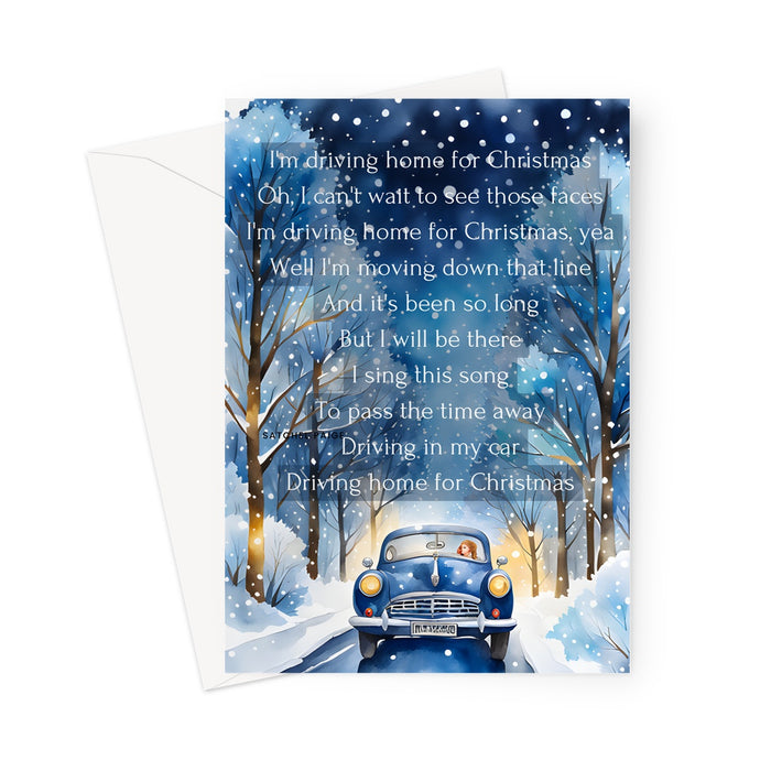 Driving Home For Christmas - Chris Rea Christmas Song Greeting Card