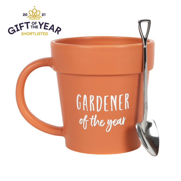 Gardener of the Year Pot Mug and Shovel Spoon